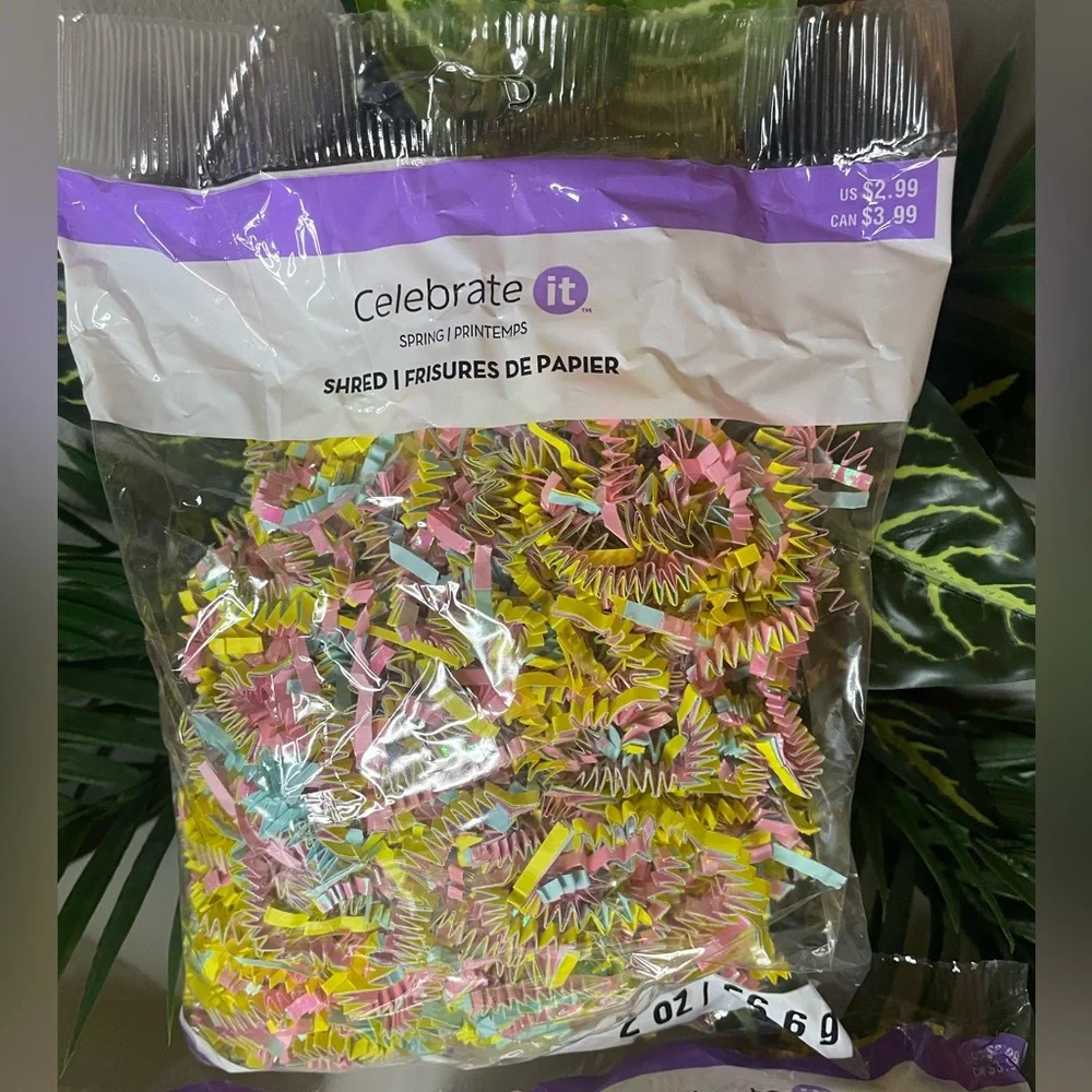 Multicolor Shreds, Easter grass pastel colored basket filler,Paper filler,5 bags